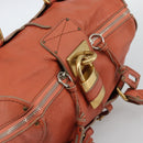Chloe Paddington Hand Bag Leather Pink Gold Silver Auth 187547V-6