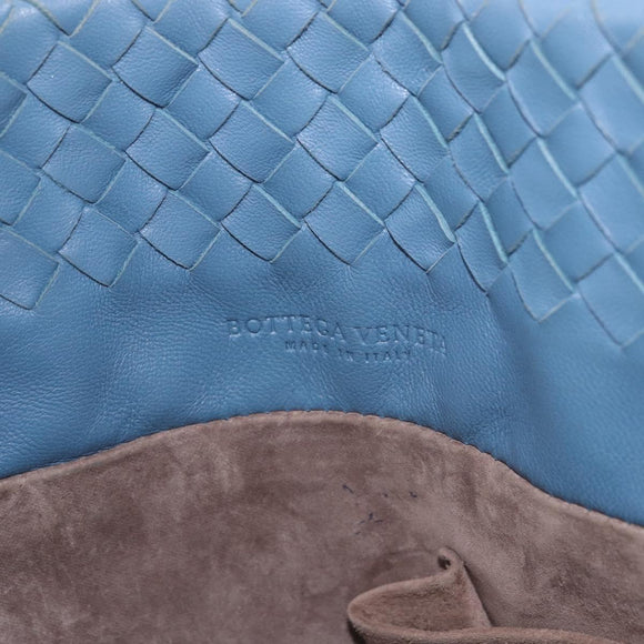 BOTTEGA VENETA INTRECCIATO Hand Bag Leather Light Blue Auth 187549V