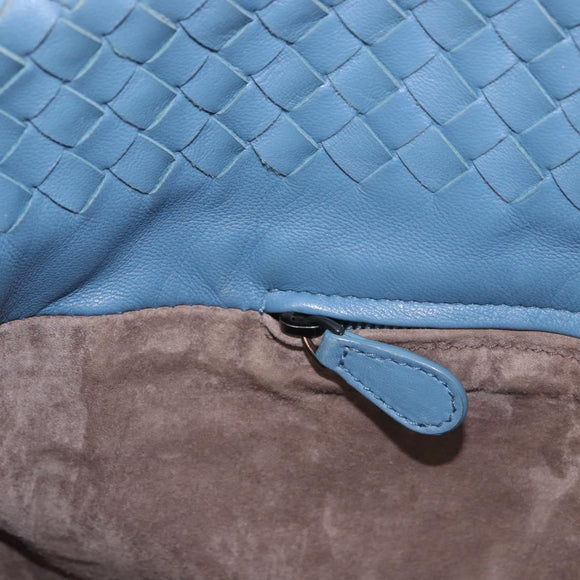 BOTTEGA VENETA INTRECCIATO Hand Bag Leather Light Blue Auth 187549V