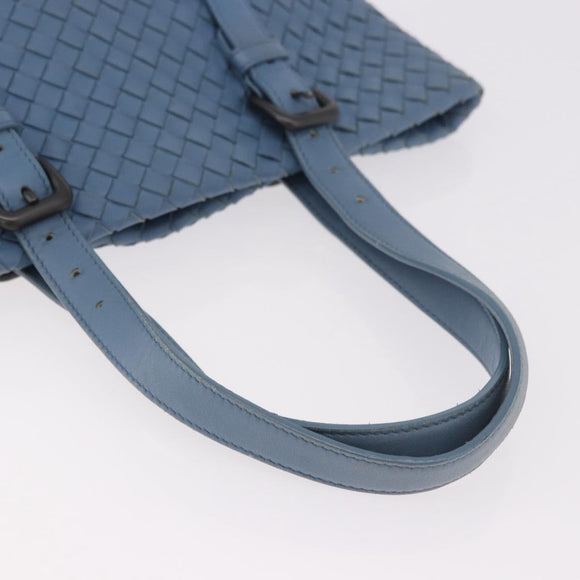 BOTTEGA VENETA INTRECCIATO Hand Bag Leather Light Blue Auth 187549V
