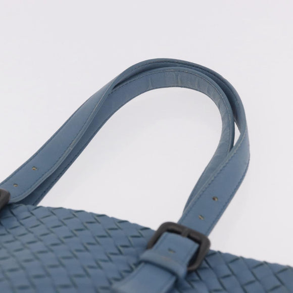 BOTTEGA VENETA INTRECCIATO Hand Bag Leather Light Blue Auth 187549V