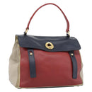 Salvatore Ferragamo Shoulder Bag Leather Beige Gold Auth 187550A-1