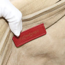 Salvatore Ferragamo Shoulder Bag Leather Beige Gold Auth 187550A-18