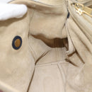 Salvatore Ferragamo Shoulder Bag Leather Beige Gold Auth 187550A-20