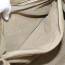 Salvatore Ferragamo Shoulder Bag Leather Beige Gold Auth 187550A-22