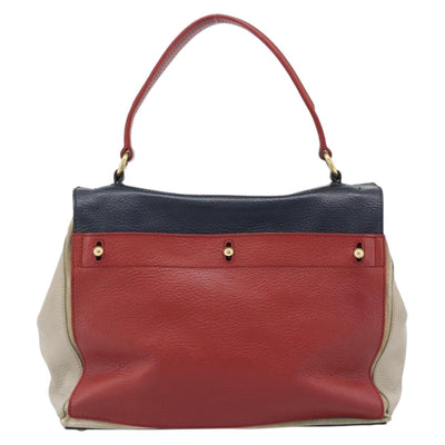 Salvatore Ferragamo Shoulder Bag Leather Beige Gold Auth 187550A - 0