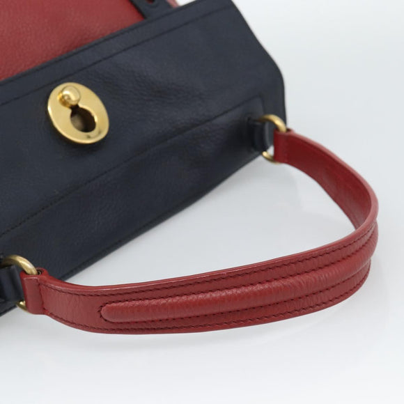 Salvatore Ferragamo Shoulder Bag Leather Beige Gold Auth 187550A