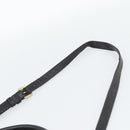PRADA Hand Bag Leather 2way Black Gold Auth 187551-17