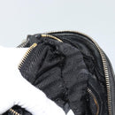 PRADA Hand Bag Leather 2way Black Gold Auth 187551-11
