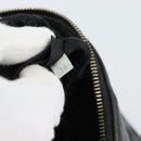 PRADA Hand Bag Leather 2way Black Gold Auth 187551-12