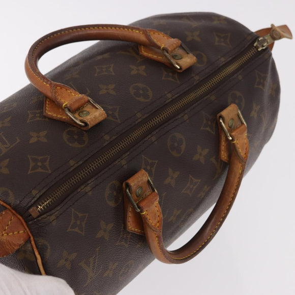 LOUIS VUITTON Monogram Speedy 30 Hand Bag M41526 LV Auth 187555