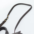 Miu Miu Madras Hand Bag Leather 2way Black Gold Auth 187556A-15
