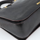 Miu Miu Madras Hand Bag Leather 2way Black Gold Auth 187556A-18
