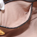Miu Miu Madras Hand Bag Leather 2way Black Gold Auth 187556A-23