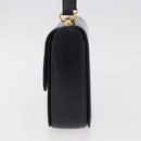 GUCCI Hand Bag Leather Navy Gold Auth 187557A-3