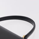 GUCCI Hand Bag Leather Navy Gold Auth 187557A-8