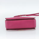 Miu Miu Madras Hand Bag Leather 2way Pink Gold Auth 187558A-5