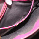 Miu Miu Madras Hand Bag Leather 2way Pink Gold Auth 187558A-20