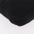 FENDI Mamma Baguette GM Shoulder Bag Cotton jersey Black Silver Auth 187560-9