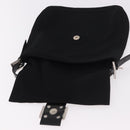 FENDI Mamma Baguette GM Shoulder Bag Cotton jersey Black Silver Auth 187560-19