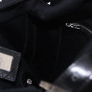 FENDI Mamma Baguette GM Shoulder Bag Cotton jersey Black Silver Auth 187560-21