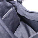 FENDI Mamma Baguette GM Shoulder Bag Cotton jersey Black Silver Auth 187560-22