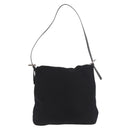 FENDI Mamma Baguette GM Shoulder Bag Cotton jersey Black Silver Auth 187560-2