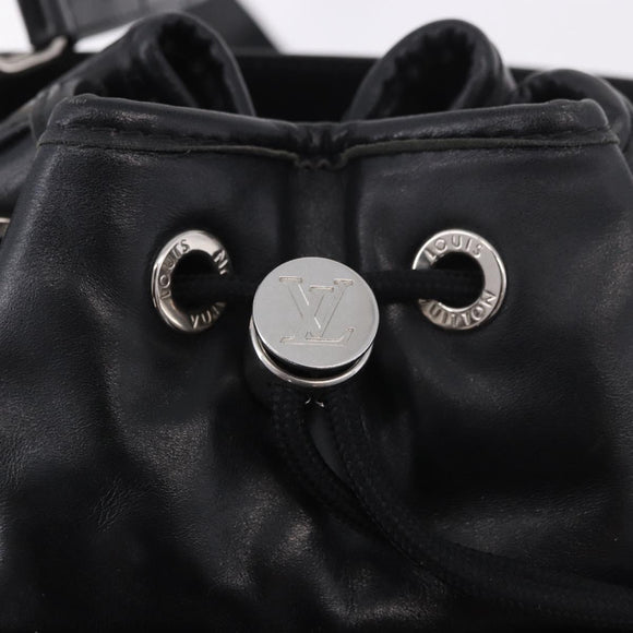 LOUIS VUITTON Noe Cargo Shoulder Bag Leather Black M13985 LV Auth 187562SAV