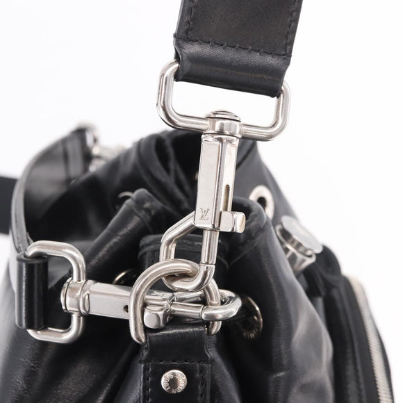 LOUIS VUITTON Noe Cargo Shoulder Bag Leather Black M13985 LV Auth 187562SAV