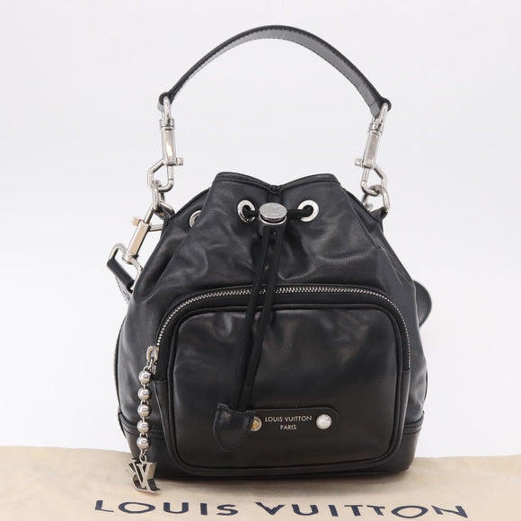 LOUIS VUITTON Noe Cargo Shoulder Bag Leather Black M13985 LV Auth 187562SAV