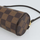 LOUIS VUITTON Damier Ebene Papillon Pouch LV Auth 187564-14