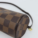 LOUIS VUITTON Damier Ebene Papillon Pouch LV Auth 187564-16
