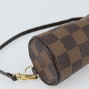 LOUIS VUITTON Damier Ebene Papillon Pouch LV Auth 187564-17