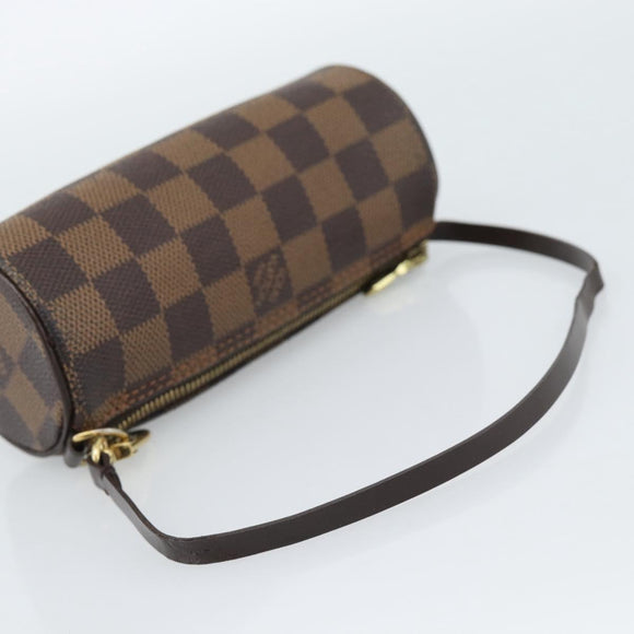 LOUIS VUITTON Damier Ebene Papillon Pouch LV Auth 187564