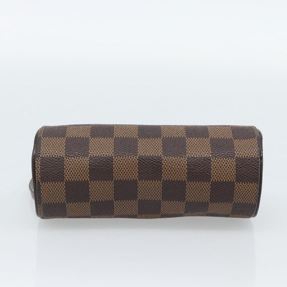 LOUIS VUITTON Damier Ebene Papillon Pouch LV Auth 187564