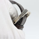 FENDI Zucca Canvas Mamma Baguette Shoulder Bag Black Brown Auth 187565SAV-9