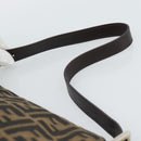 FENDI Zucca Canvas Mamma Baguette Shoulder Bag Black Brown Auth 187565SAV-8