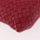 BOTTEGA VENETA INTRECCIATO Hand Bag Leather Red Gold Auth 187567A-15