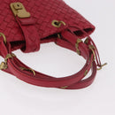 BOTTEGA VENETA INTRECCIATO Hand Bag Leather Red Gold Auth 187567A-7