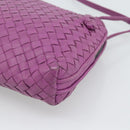 BOTTEGA VENETA INTRECCIATO Schoudertas Leer Paars Auth 187568A-16