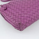 BOTTEGA VENETA INTRECCIATO Schoudertas Leer Paars Auth 187568A-17