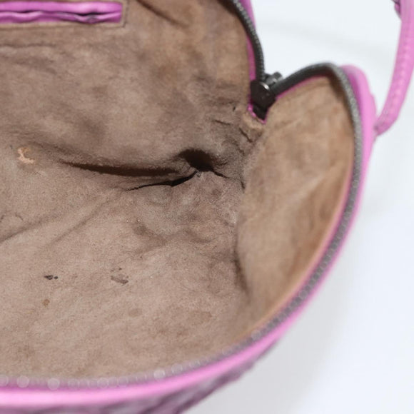 BOTTEGA VENETA INTRECCIATO Schoudertas Leer Paars Auth 187568A