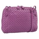 BOTTEGA VENETA INTRECCIATO Schoudertas Leer Paars Auth 187568A-1