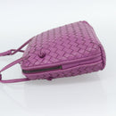 BOTTEGA VENETA INTRECCIATO Schoudertas Leer Paars Auth 187568A-3