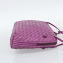 BOTTEGA VENETA INTRECCIATO Schoudertas Leer Paars Auth 187568A-4