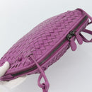 BOTTEGA VENETA INTRECCIATO Schoudertas Leer Paars Auth 187568A-6