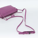 BOTTEGA VENETA INTRECCIATO Schoudertas Leer Paars Auth 187568A-7