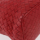 BOTTEGA VENETA INTRECCIATO Shoulder Bag Leather Red 239988 Auth 187569V-10