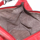 BOTTEGA VENETA INTRECCIATO Shoulder Bag Leather Red 239988 Auth 187569V-17