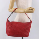 BOTTEGA VENETA INTRECCIATO Shoulder Bag Leather Red 239988 Auth 187569V-20